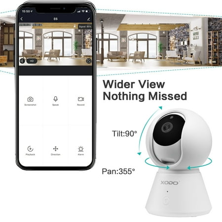 XODO Smart Home System 1080p Camera Kit, Wifi, Motion Sensor, Night Vision, Door Window Sensor App Controlled - PK1