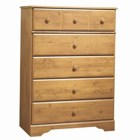 Solid Pine 5 Drawer Dresser Walmart Com