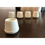 Shepherd Hardware 9121 1-Inch Inside Diameter Rubber Leg Tips, White - 89121(Pack of 4)