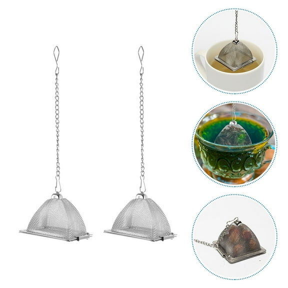 NIAIZEK 3Pcs Reusable Stainless Steel Tea Holders with Dense Hole Design for Home Use