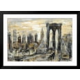 thumbnail image 2 of Art.com Brooklyn Bridge Gray and Gold Art Print by Silvia Vassileva, Black Frame Wall Art, 44" x 32", 2 of 5