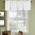 thumbnail image 4 of White Valances for Windows, Decorative Rod Pocket Window Valance Curtains, Modern Simple White Backdrop Short Curtain Drapes for Kitchen/Bathroom/Living Room, 2 Panels, 42" W x 12" L, 4 of 8