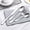 Silver, variant on Luxtrada 4Pcs Flatware Rainbow Dinnerware Stainless Steel Tableware Set for Dinner Steak Soup Tea Fork Spoon Knife (Blue)