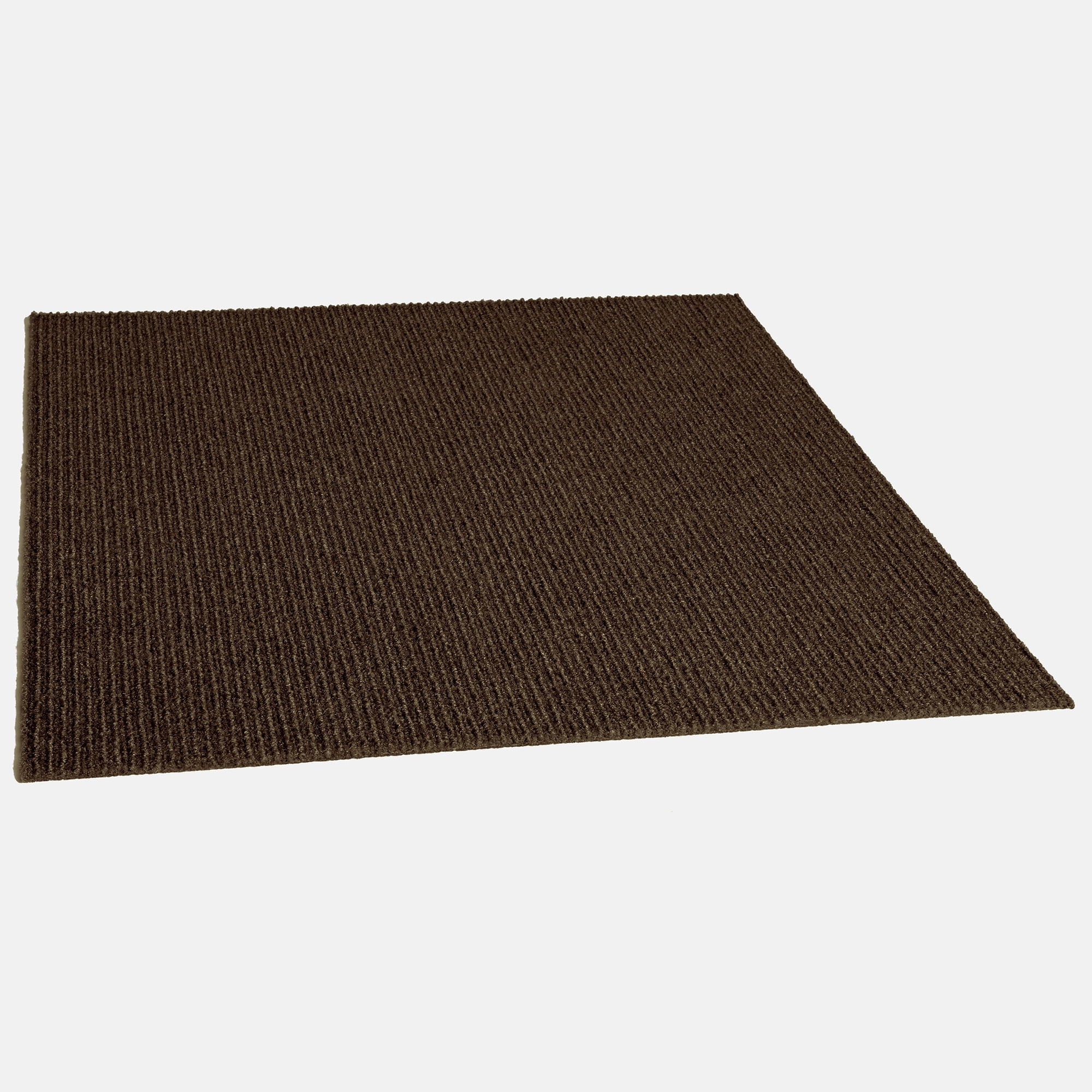 Perpetual Mocha Carpet Tiles - 24" x 24" Indoor/Outdoor, Peel and Stick Carpet Tiles - 60 sq. ft. per box – Pack of 15 Tiles