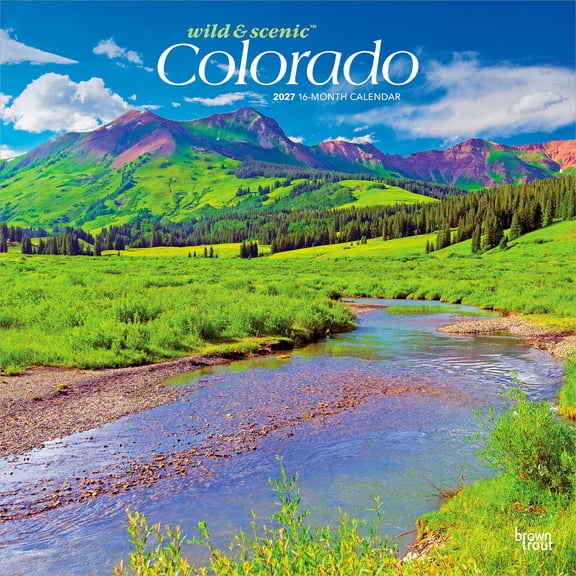 Colorado Wild & Scenic | 2027 12x24" (Hanging) Wall Calendar | Plastic-Free
