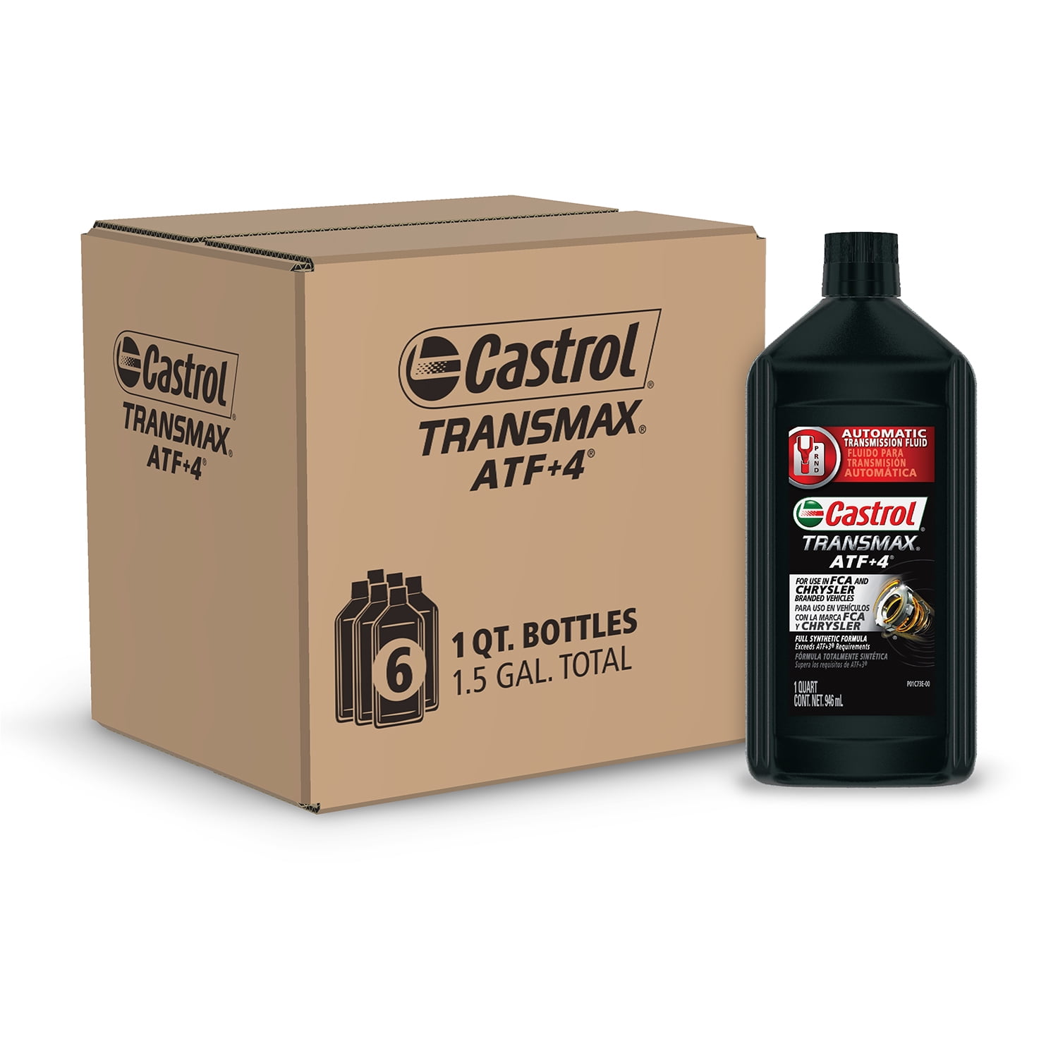 Castrol Transmax ATF +4 Automatic Transmission Fluid, 1 Quart, Case of ...