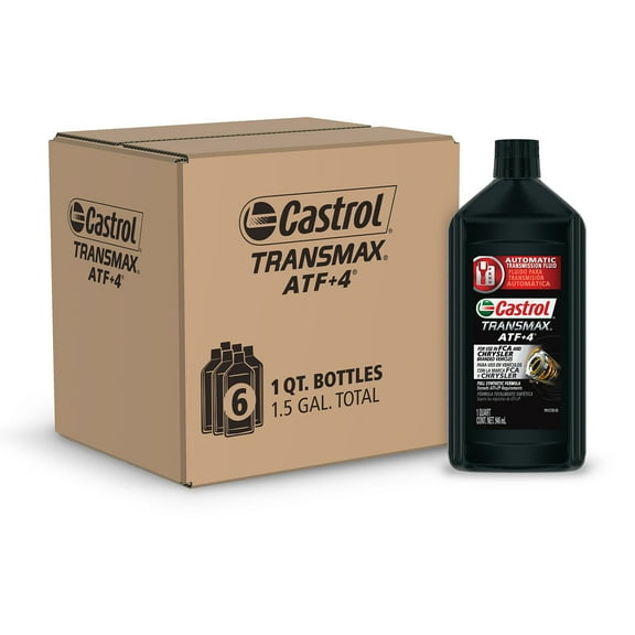 Castrol Transmax ATF 4 Automatic Transmission Fluid, 1 qt (6 pack)