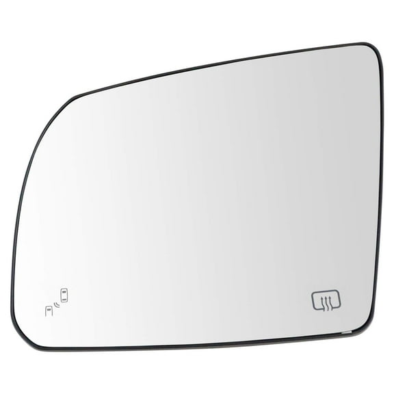 TRQ Mirror Glass Heated Blind Spot Detection Driver Side LH for Toyota Tundra MGA08558