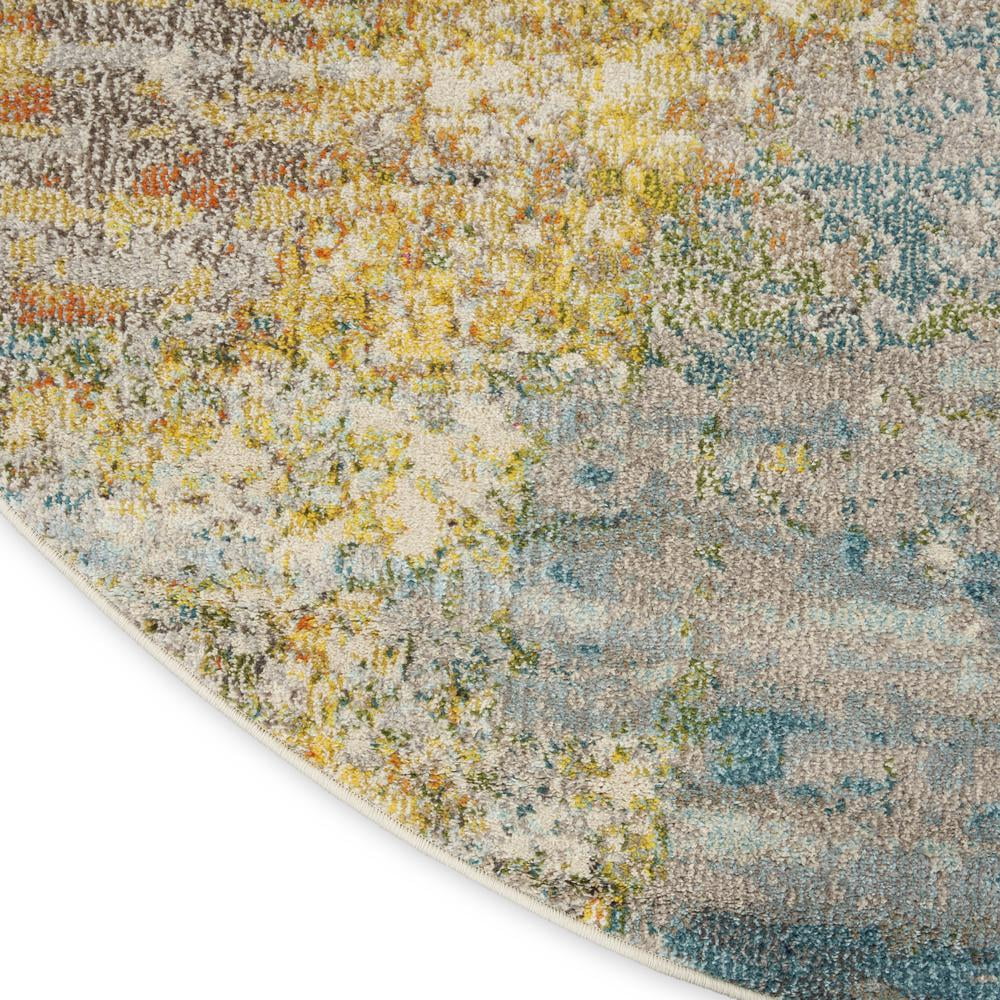 Nourison Celestial Abstract Sealife 5'3" x round Area Rug, (5 Round)
