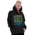 thumbnail image 3 of All Care About Is Dogs Pet Owner Unisex Plus Fleece Graphic Hoodie Brisco Brands 2X, 3 of 5