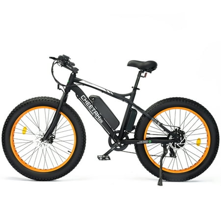 Ecotric 26 In. 36V 500W Fat Tire Electric Bicycle 26 x 4 In. Removable Battery 7-Speed