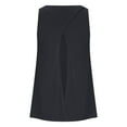 thumbnail image 6 of Wyobmus Womens Cross Backless Tank Tops Casual Sleeveless Open Back Tops Solid Color Cute Round Neck Flowy Shirts Black, 6 of 7