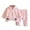 X#848Pink1479, variant on CAIVO Boys Cozy Thermal Outfit Sets Long Sleeve Two Piece Outfit Sets Tops Pants Kids Winter Outfit Sets Soft Wear Toddler Children 2-3 Years
