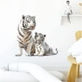 thumbnail image 1 of Adhesivos de pared con diseño de tigre blanco, PVC, autoadhesivos, 29 x 31 cm, 1 of 4