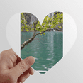 thumbnail image 1 of Cascada de agua Changbai Grupo Green Lake Calcomanías cardíacas,calcomanías para equipaje, 1 of 3