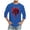 Blue, variant on Men's Big and Tall Halloween Tshirts 3/4 Length Sleeve Crewneck Holiday Casual T-Shirts Funny Graphic Tee Tops Green XXXXL