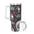 thumbnail image 2 of Lsque Gnome With Mushroom 2 Pattern 40 OZ Ice Bully Cup with Handle and Straw, Double Wall Stainless Steel Tumbler Travel Coffee Cup with Lid for Christmas Present, 2 of 8
