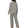thumbnail image 5 of Kuiaobaty Pug Dog Print Pajamas for Women Soft Button Up Pajama Set Long Sleeve Shirt and Pajama Pants with Pockets Lounge Sets Holiday Sleepwear, L, 5 of 7