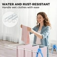 thumbnail image 6 of Gullwing Drying Rack, Foldable Space Saving Laundry Racks for Drying Clothes, Easy to Assemble Multi Functional Adjustable Outdoor Drying Rack Clothing for Garden Patio Balcony Indoor Use, 6 of 14