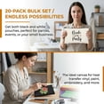 thumbnail image 5 of 20 Pack Canvas Zipper Pouches, Multi-Purpose 8.3x5 inch Bags for Pencil & Cosmetic Storage, 5 of 5