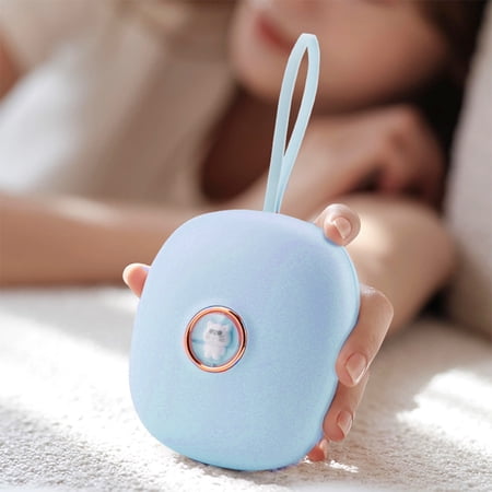 Vibrating Travel Alarm Clock for Deaf and Hard of Hearing, Portable Battery Run Digital Bed Shaker Clock with Pop-up Display Backlight & Adjustable Strength, Blue (4.13 x 3.66 in / 10.5 x 9.3 cm)
