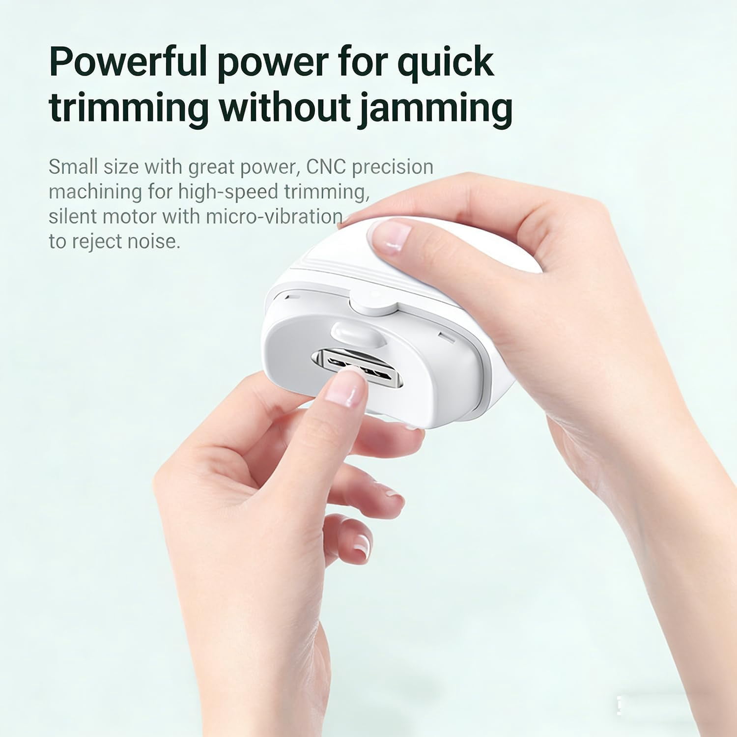 Nolaras Nail Trimmer, Electric Automatic Nail Trimmer with Light and Nail Scraps Storag, 360° Silent Auto Fingernail Cutter and Polishing Trimmer Baby Nail Trimmer Electric