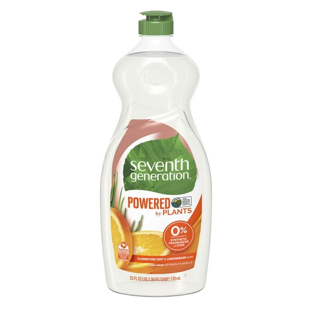 Seventh Generation Dish Liquid Soap Clementine Zest & Lemongrass, 25 oz