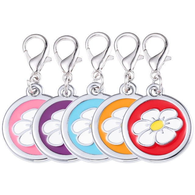 Shisuyan 5 Pcs Étiquettes d'Identité pour Animaux Étiquettes de Nom pour Animaux Étiquettes pour Collier de Chien Étiquettes Décoratives Étiquette de Lettrage