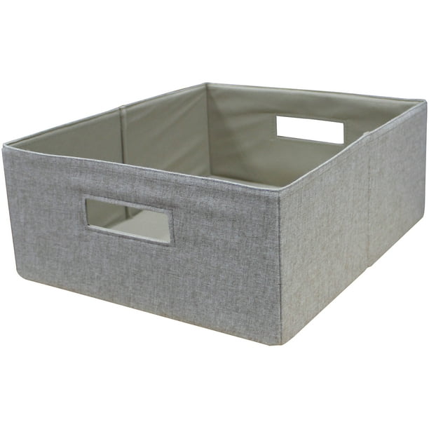 Better Homes & Gardens HalfSize Fabric Storage Bin, Tan