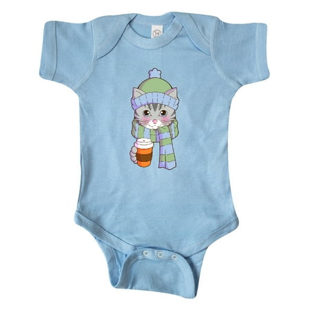 

Inktastic Cute Gray Tabby Cat in Scarf and Hat Gift Baby Boy or Baby Girl Bodysuit