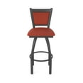 thumbnail image 5 of 870 Hadleigh 30" Swivel Bar Stool with Pewter Finish and Graph Poppy Seat and Back, 5 of 5