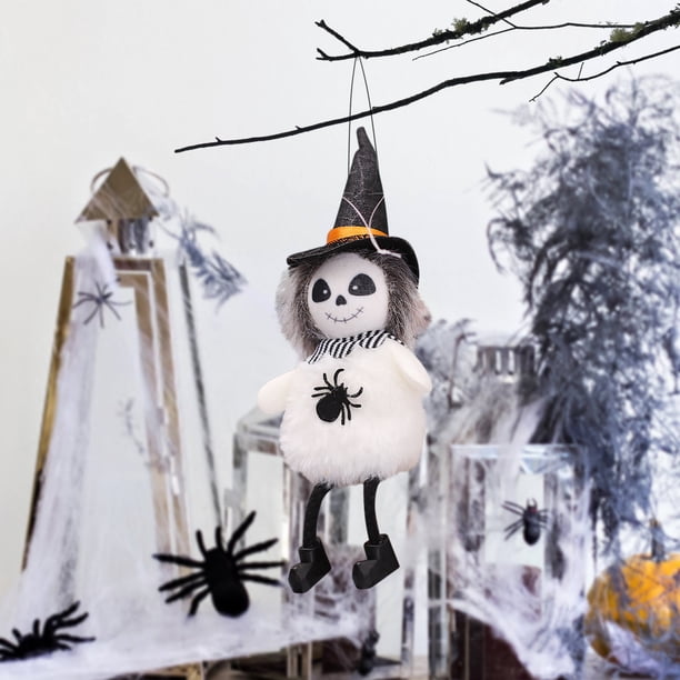 Decoración navideña de Halloween con colgante de muñeca de bruja fantasma de cien