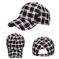 thumbnail image 2 of Yuanlong Unisex Baseball Cap Classic Plaid Flannel Sun Hat Adjustable Fall Winter Outdoor Daily Street Travel Head Cap, 2 of 9
