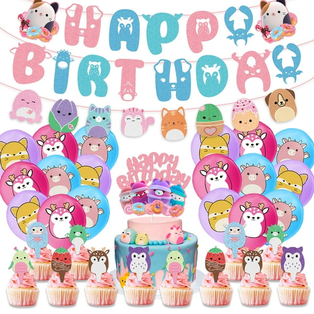 54 Pcs Squishmallow Party Decorations, Squishmallow Theme Birthday ...