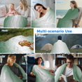 thumbnail image 5 of Dark Green Ombre Cooling Blanket, Lightweight Breathable Summer Throw Blanket with Double Sided Cold Effect, Modern Gradient Abstract Art Picnic Beach Blankets Bed Sheet for Hot Sleepers 40"x60", 5 of 8