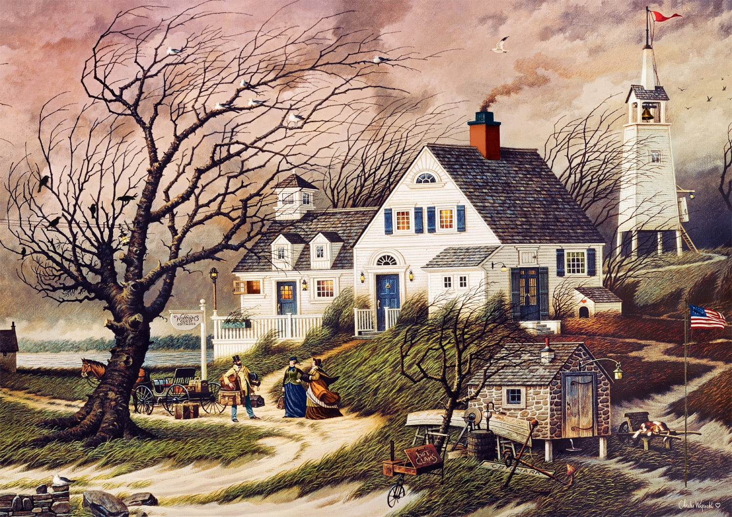 Buffalo Games Charles Wysocki - Old Martha's Vineyard 300 Pieces Jigsaw Puzzle