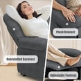 thumbnail image 3 of Electric Recliner Chair, PAPROOS Ergonomic Lounge Recliner with Remote Control, Side Pocket, Modern Power Recliner Sofa for Adults Elderly, Single Reclining Sofa for Living Room Home, Grey, 3 of 9