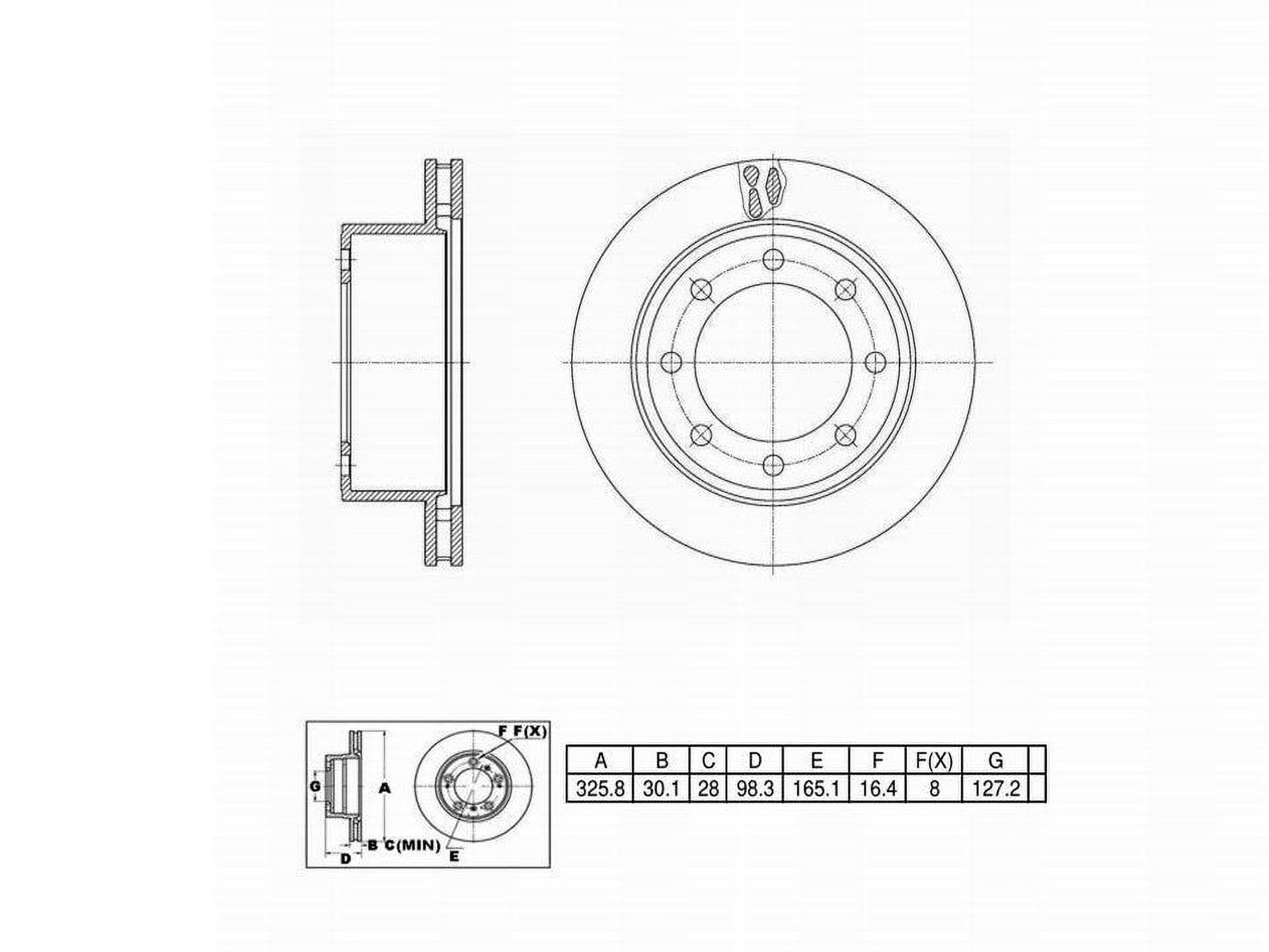 Winstop Brake Rotor, Rear WS240464, Ford E-250 2007-2003
