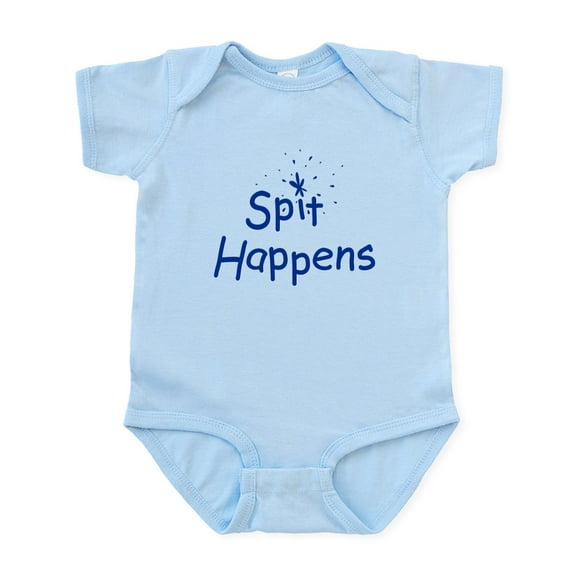 CafePress - Spit Happens Infant Bodysuit - Baby Light Bodysuit, Size Newborn - 24 Months