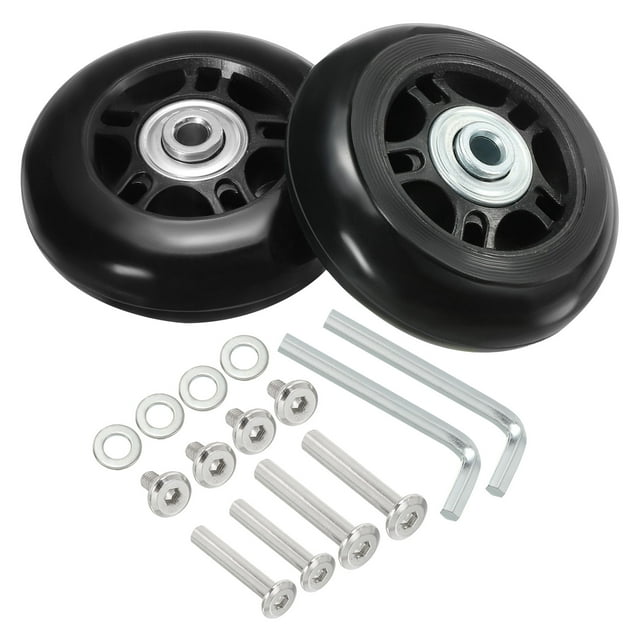 Unique Bargains Kit de Roues de Remplacement pour Valise, Roues Pivotantes 70mmx24mm