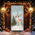 thumbnail image 5 of Yyuenw Christmas Door Tapestry Xmas Front Door Hanging Decor Holiday Party Cloth Door Curtain For Home Front Door Bedroom Wall Indoor Xmas, 5 of 9