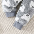 thumbnail image 5 of Tiijoy Newborn Boys Outfits Cute Bear Embroidery Fuzzy Sweatshirt and Pants Set, Sizes 9-12M, 5 of 8