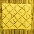 thumbnail image 1 of Ahgly Company Machine Washable Indoor Square Solid Yellow Modern Area Rugs, 7' Square, 1 of 4