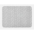 thumbnail image 1 of Grey Bath Mat, Dark Swallow Bird Silhouettes Flying in Cloudy Sky Artistic Graphic Design, Non-Slip Plush Mat Bathroom Kitchen Laundry Room Decor, 29.5 X 17.5 Inches, Grey Pale Grey White, Ambesonne, 1 of 2