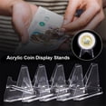 thumbnail image 2 of Coin Display Rack 12pcs Acrylic Coin Easel Stands Challenge Coin Display Holder 12pcs Card Racks For  Trading Cards Cds Medals original, 2 of 14
