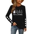 thumbnail image 5 of Craaazy Christmas Round Neck Long Sleeve Xmas Printed Shirts Funny Merry Christmas Sweatshirt Women's Tops Gifts, 5 of 9