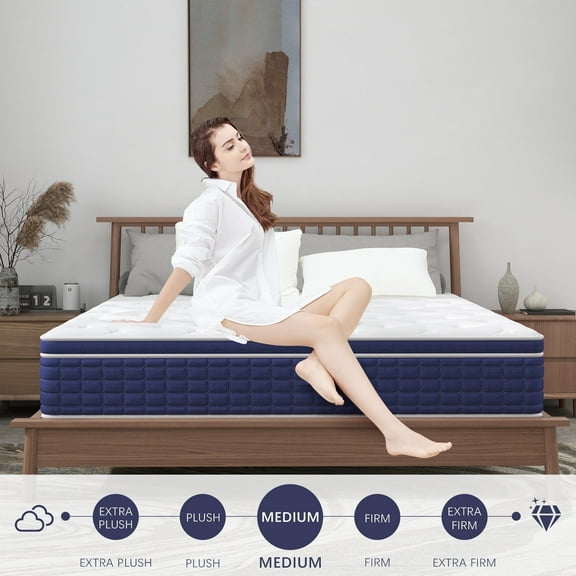 Yilicy Mattress 13 inch Full Size, Gel Memory Foam Hybrid Mattress in a Box, Cozy Sleep