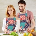 thumbnail image 3 of Pioneer Flower Floral Print Pattern Apron for Women and Men, Cotton Linen Waterproof with Pockets, Adjustable, 33x27 Inch for Kitchen, Gardening, BBQ, Salon, 3 of 6