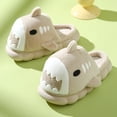 thumbnail image 3 of Zapatillas de algodón para padres e hijos, zapatillas de algodón de tiburón de suela gruesa de invierno, zapatillas de algodón cálidas de felpa antideslizantes para interiores para el hogar para mujer, 3 of 5