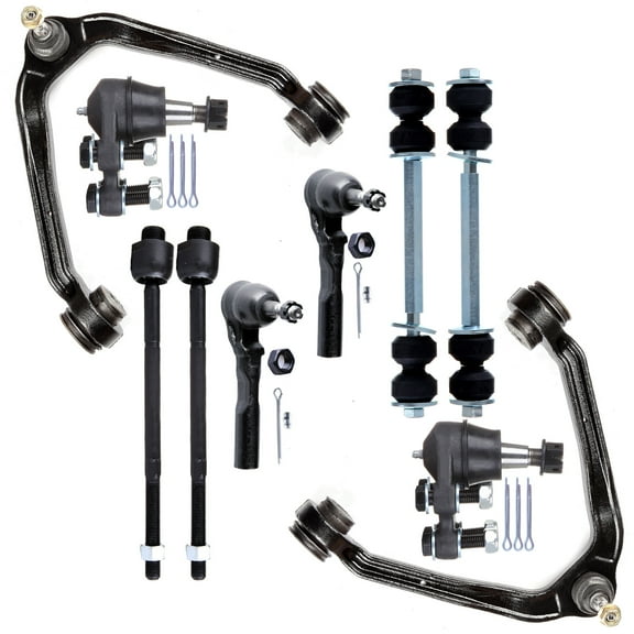 SCITOO 10pcs Front Suspension Kit - 2 Upper Control Arms   Ball Joint 2 Lower Ball Joint 2 Sway Bar End Link 4 Tie Rod End 1999-2006 for Chevrolet Silverado 1500 RWD for Gmc Sierra 1500 RWD